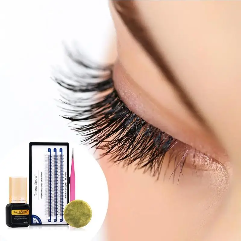 

4pcs Beginner Eyelash Extension Set, Beauty Salon Planting Self-grafting Practice Eyelashes, Tool, Set Novice T9B2