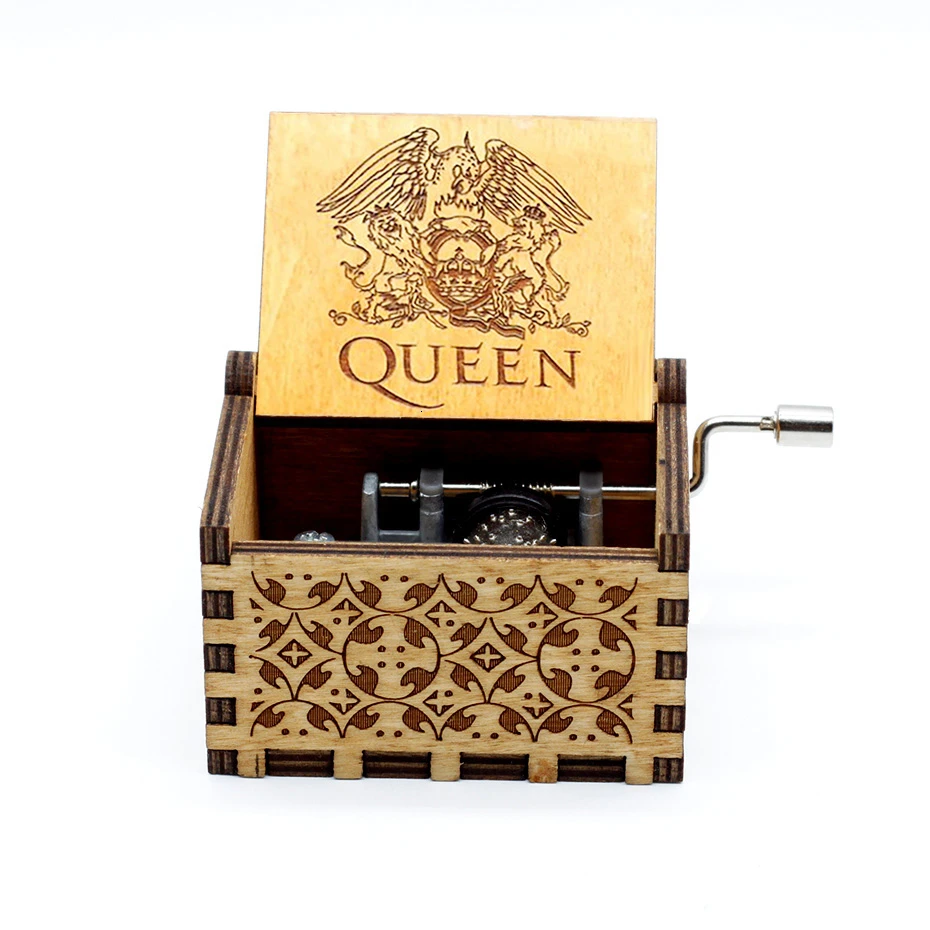 QUEEN Резная деревянная рукоятка королева музыкальная шкатулка игра трона Imagine Zelda музыкальная шкатулка Дети/друзья Рождественский подарок на день рождения - Цвет: QUEEN