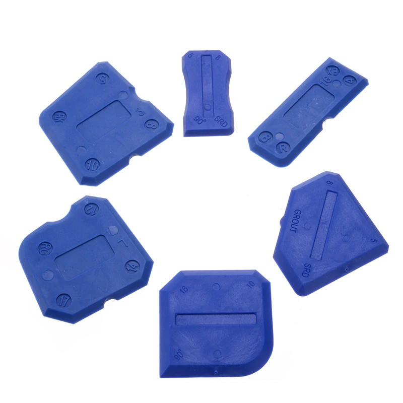 

Пластиковый силиконовый инструмент для заточки, 6 шт., силиконовый герметик, скребок для отделки плитки, углов, ручной инструмент для очистк...