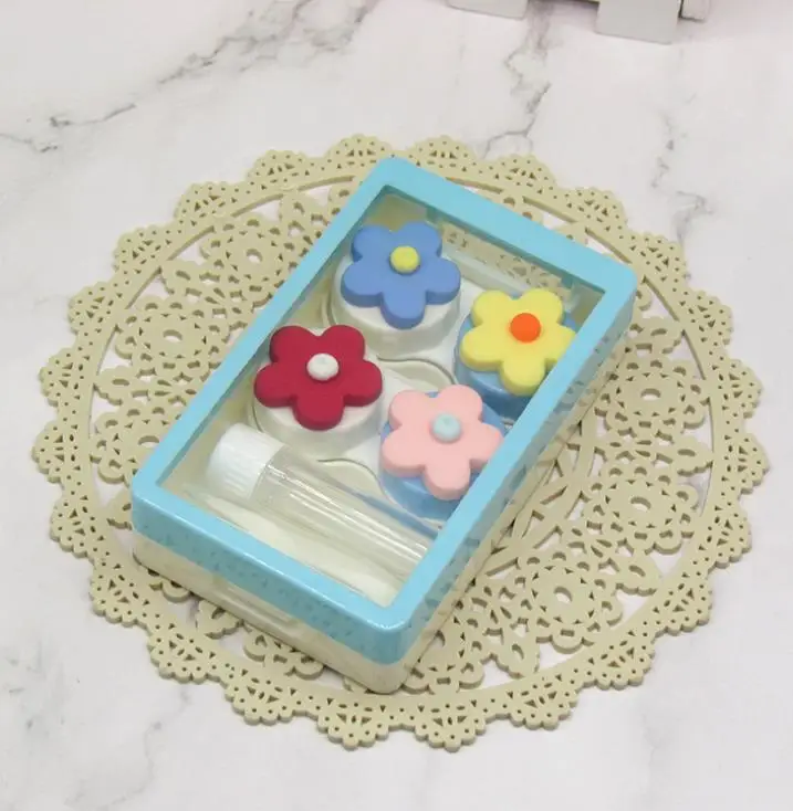 Новые модные чехлы для контактных линз симпатичные сделай сам две пары невидимых