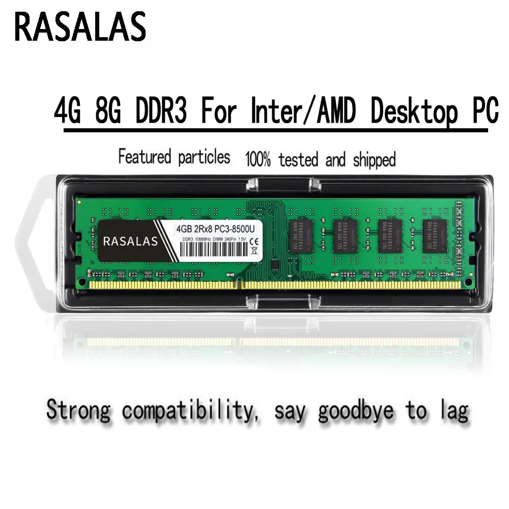 Оперативная память для настольного ПК Rasalas 8 ГБ 4 Гб DDR3 1600 МГц 1333 1 5 В 35 в DIMM