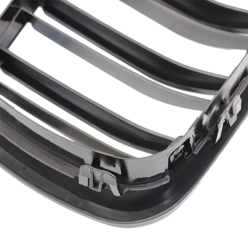 2 шт. автомобиль Стиль черный глянец передней почек двойная планка решетка для BMW