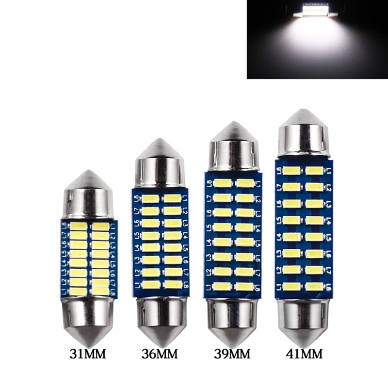 4 шт. гирлянда 31 мм 16Smd Светодиодная лампа C5W C10W супер яркий 3014 Smd Canbus без ошибок
