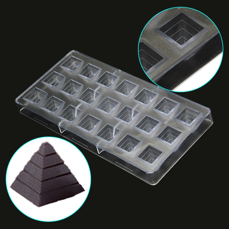 (3 шт./лот) Бесплатная доставка Пластиковая форма в форме пирамиды для шоколада