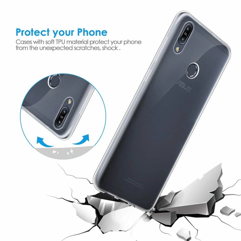 for ASUS Zenfone 6 ZS630KL Max Pro (M1) (M2) ZB601KL ZB631KL ZB620KL ZS620KLSoft TPU Case Silicone Anti-Scratch Shockproof Cover |