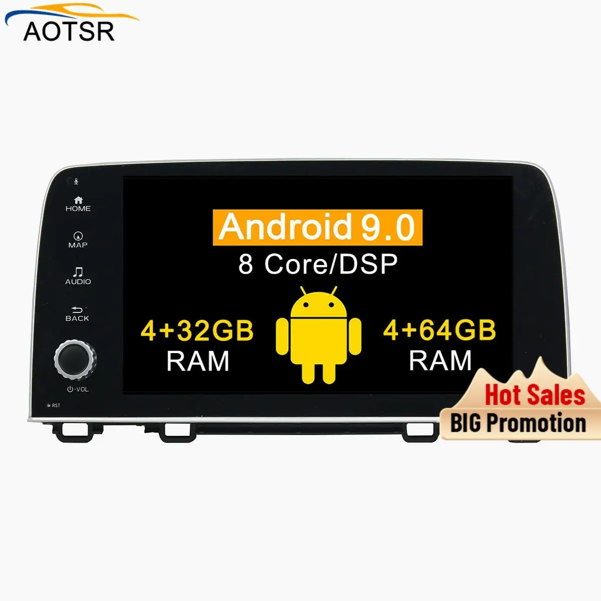 DSP 4 + 64G Android 9 0 Автомобильный мультимедийный dvd плеер для HONDA CRV 2017 GPS навигация Авто