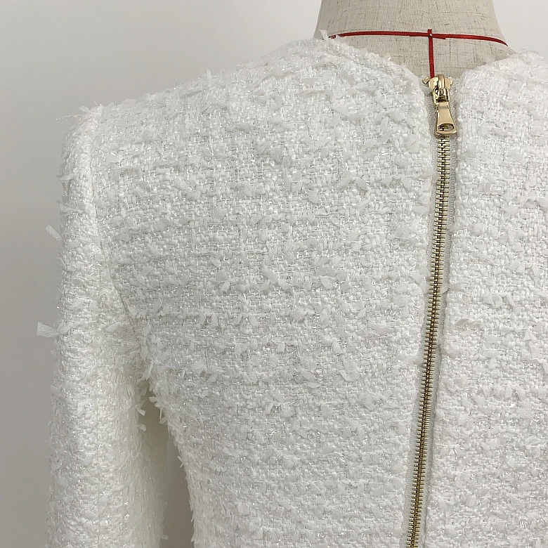 HIGH STREET/новейшее стильное дизайнерское платье года для подиума, женское платье-футляр с бахромой на пуговицах льва из смесовой шерсти