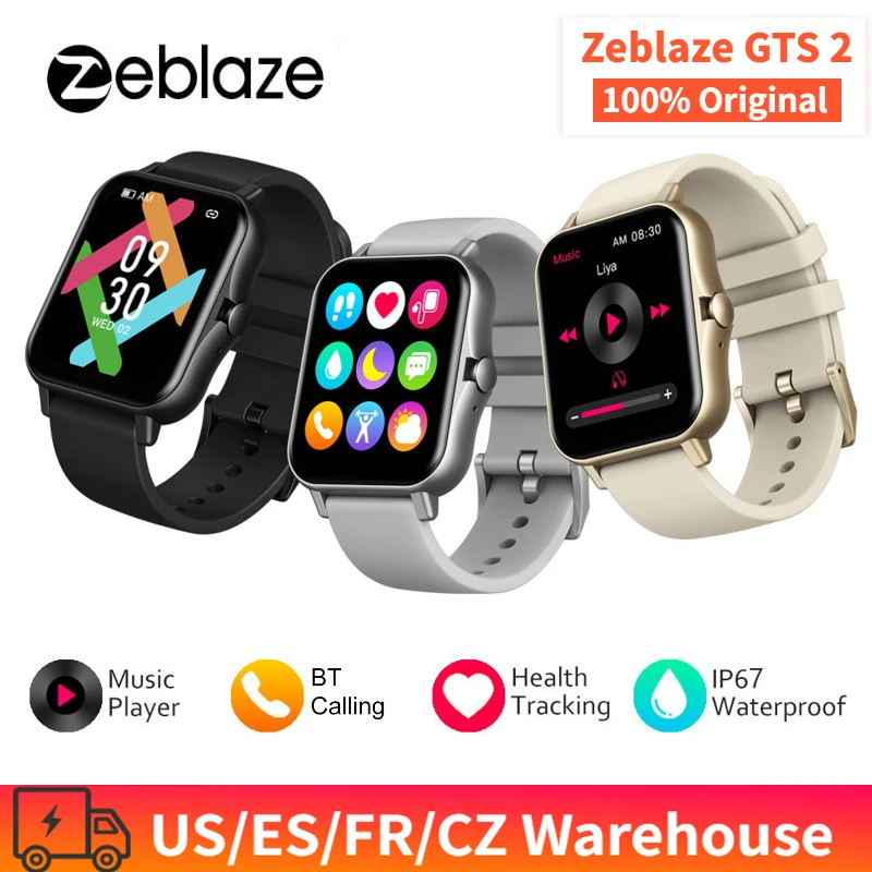 

Zeblaze GTS 2 Smart Band Bluetooth 5.0 IP67 Waterproof Fitness Tracker Sleep Heart Rate Blood Pressure Monitor Sports Smartwatch
