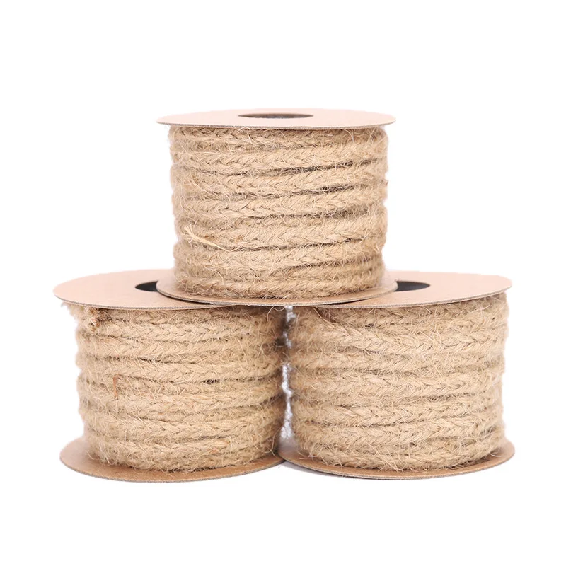 Шпагат из натурального джута шириной 5 метров 0 см рулон веревки для сада