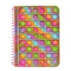 Блокнот-фиджет A5, с силиконовой обложкой и пуш-апом