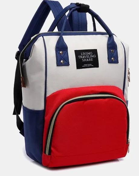 RedWhite 20-30L большой емкости рюкзак сумка под подгузники уличная детская сумка многофункциональный, для мам рюкзак для матерей для мам дорожная сумка для подгузников - Цвет: RedWhite