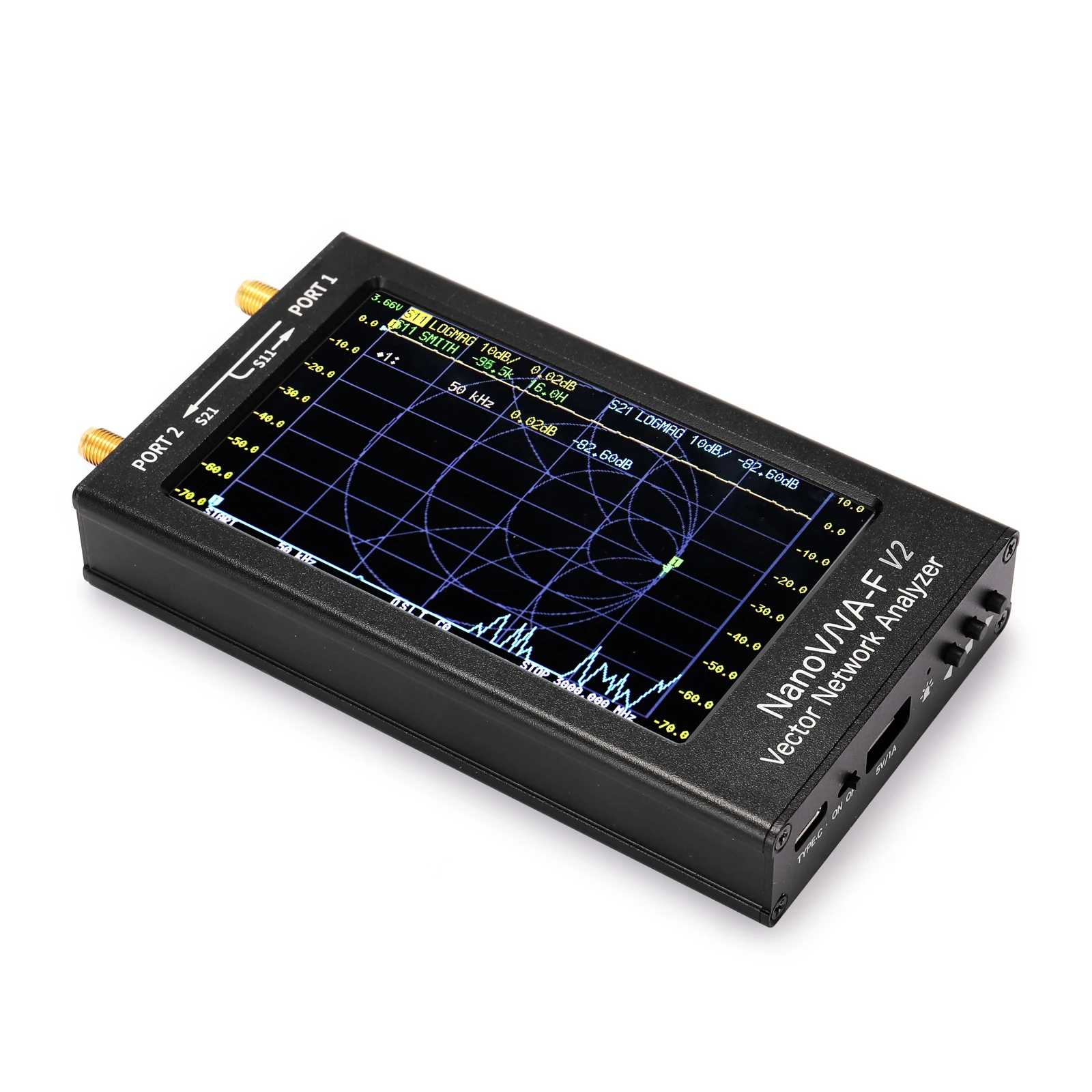 NanoVNA-F V2 4 3 дюймов IPS ЖК-дисплей Дисплей вектор сетевой анализатор S-A-A-2 антенны