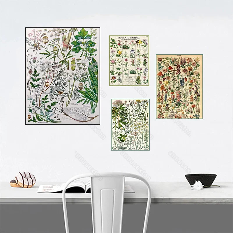 

Vintage Canvas Painting Poster and Print Still Life Various Small Wild Flowers for Living Rooms Bedrooms Gallery Wall Decoration