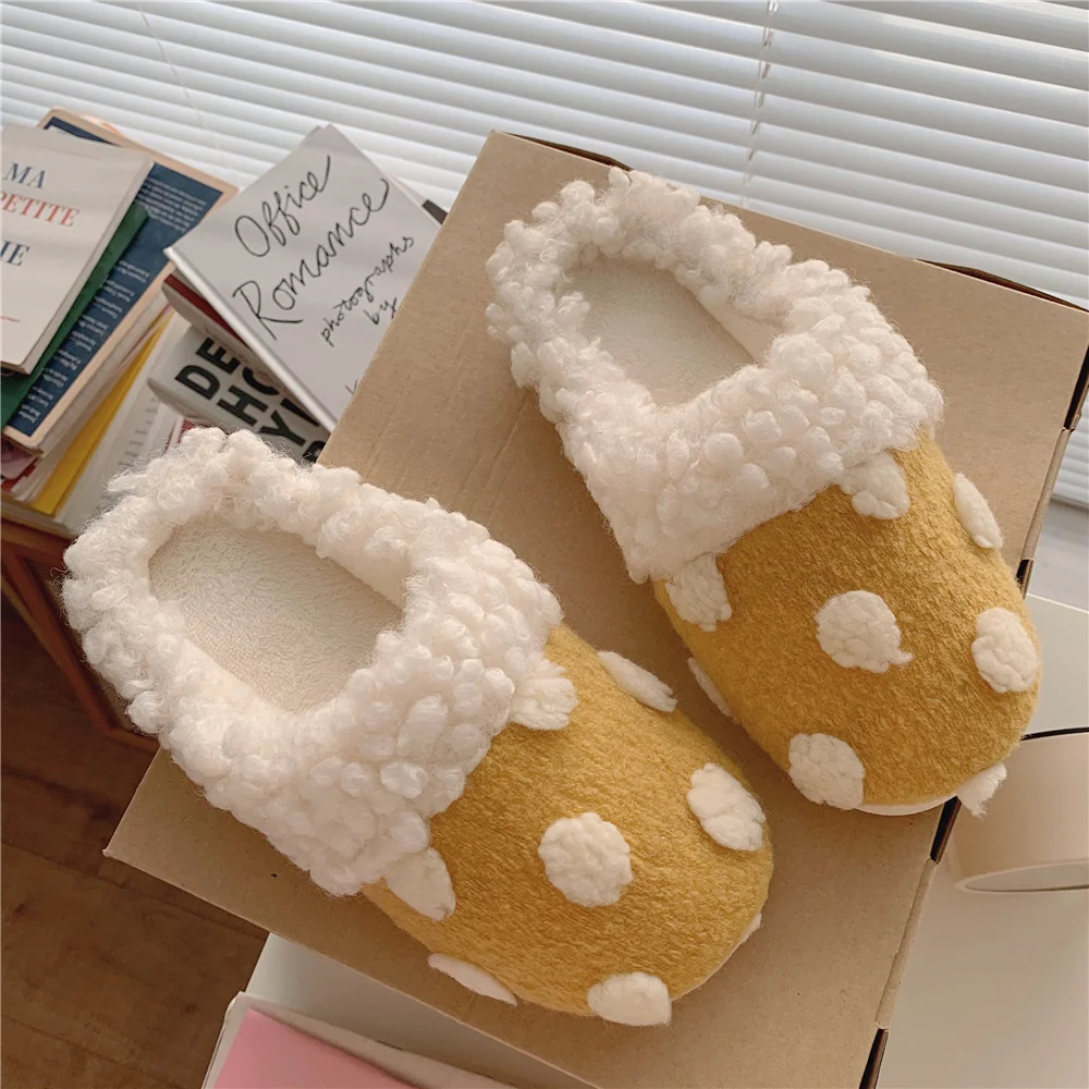 

2021 Winter Women Home Slippers Cotton Plush Fashion Lovely Strawberry Indoor Household Lovely Warm Non Slip Slipper
