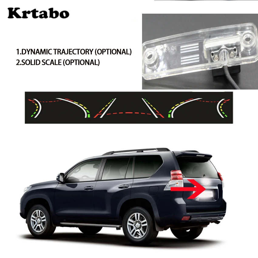 

Автомобильная камера заднего вида для Toyota Land Cruiser, Автомобильная камера заднего вида с рекордером, Hd, ПЗС-подсветкой, ночным видением