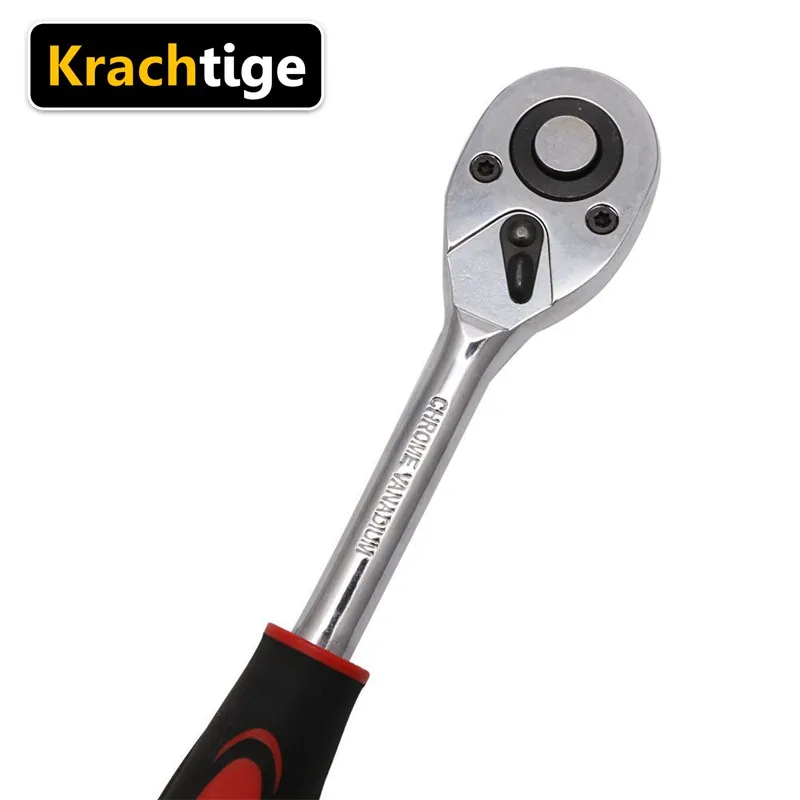 Трещоточный ключ Krachtige 1/4 &quot Профессиональный быстрый с 24 зубцами и квадратным
