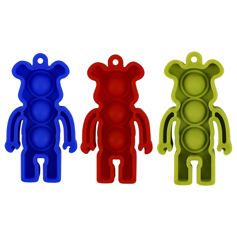 Humanoide empuje de oso de juguete autismo empujar burbuja sensorial Fidget ni&ntilde;os adultos estr&eacute;s juguete del rompecabezas juguetes de la descompresi&oacute;n-0