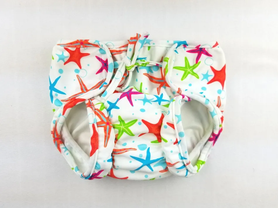 15 Baby Boys Girls Cartoon Printed Swim Diapers Infant Children Leakproof Swimming Nappies Newborn Baby High Waist Swimming Trunks - Цвет: 15