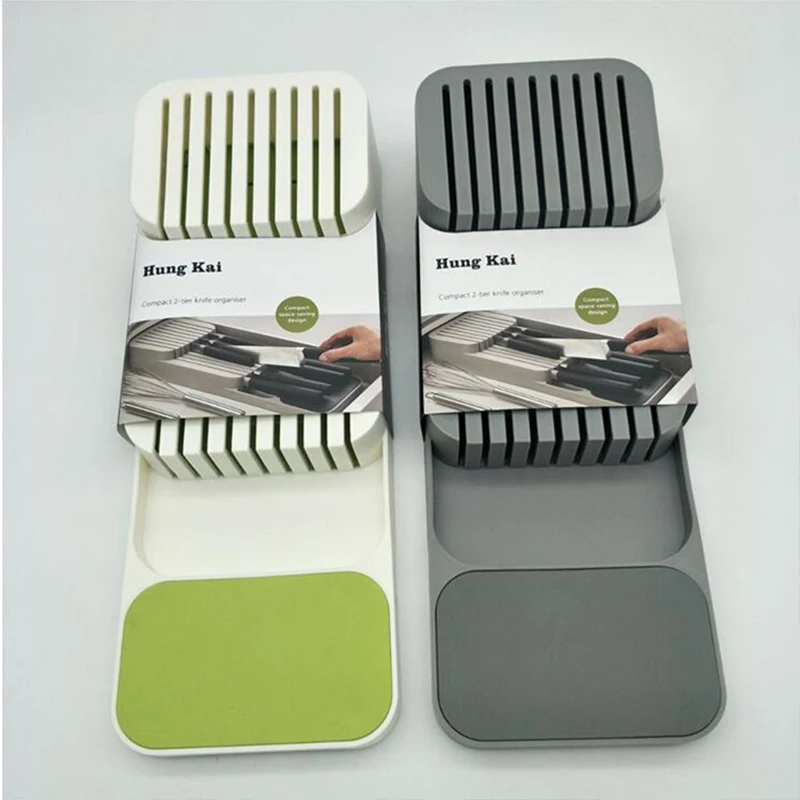 1 set Kitchen Cutlery Storage Tray Knife holder Organizer Container Spoon Fork Separation Block Holder new | Дом и сад