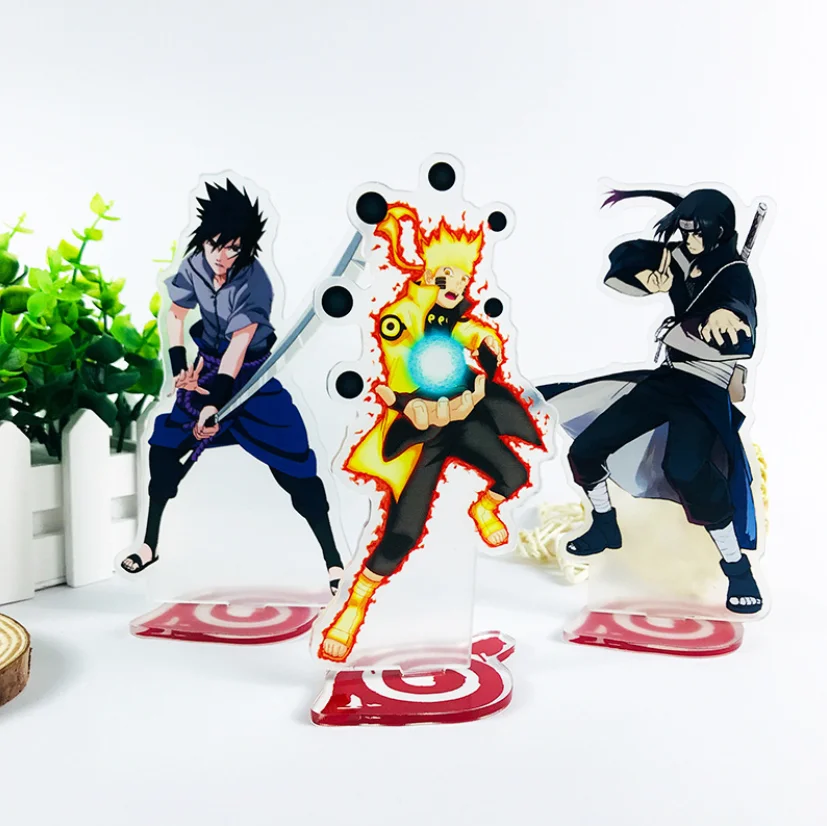 

Anime Ninja Sasuke Uchiha Hinata Kakashi Gaara Acrylic Stand Model Toys Action Figure double-side toy gift