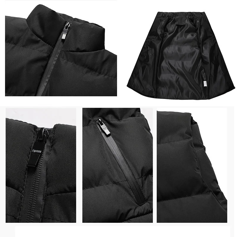 5XL хлопковый жилет для мужчин зимние пуховики на гусином пуху зимний толстый