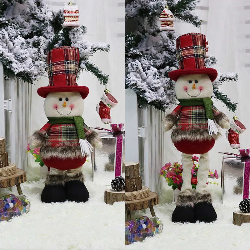 1 шт. Санта Клаус снеговик Рождественские куклы выдвижная кукла с ногами