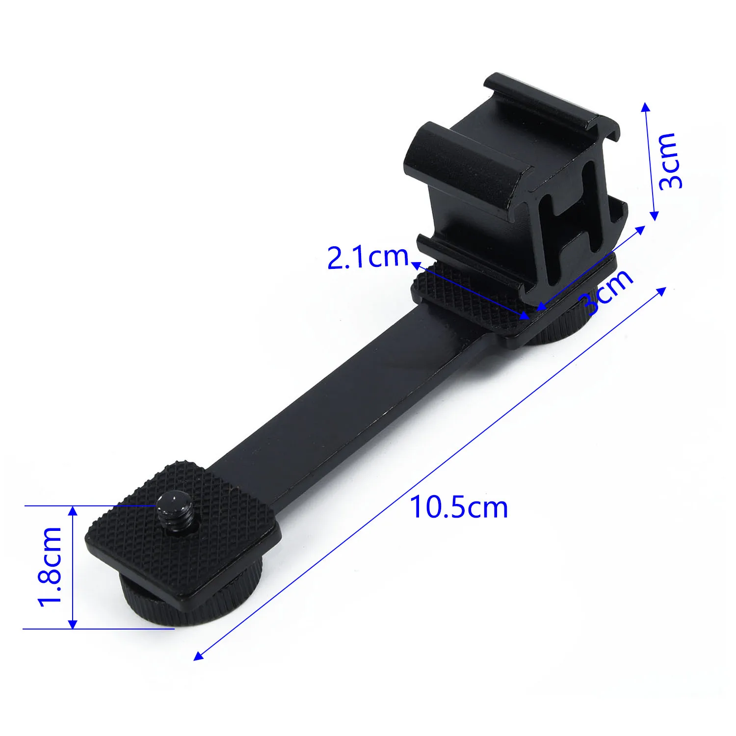 Triple Hot Shoe Mount Adapter Microphone Extension Bar For DJI OSMO Mobile 2 Zhiyun Smooth 4 Feiyu Vimble 2 Gimbal Accessories images - 6