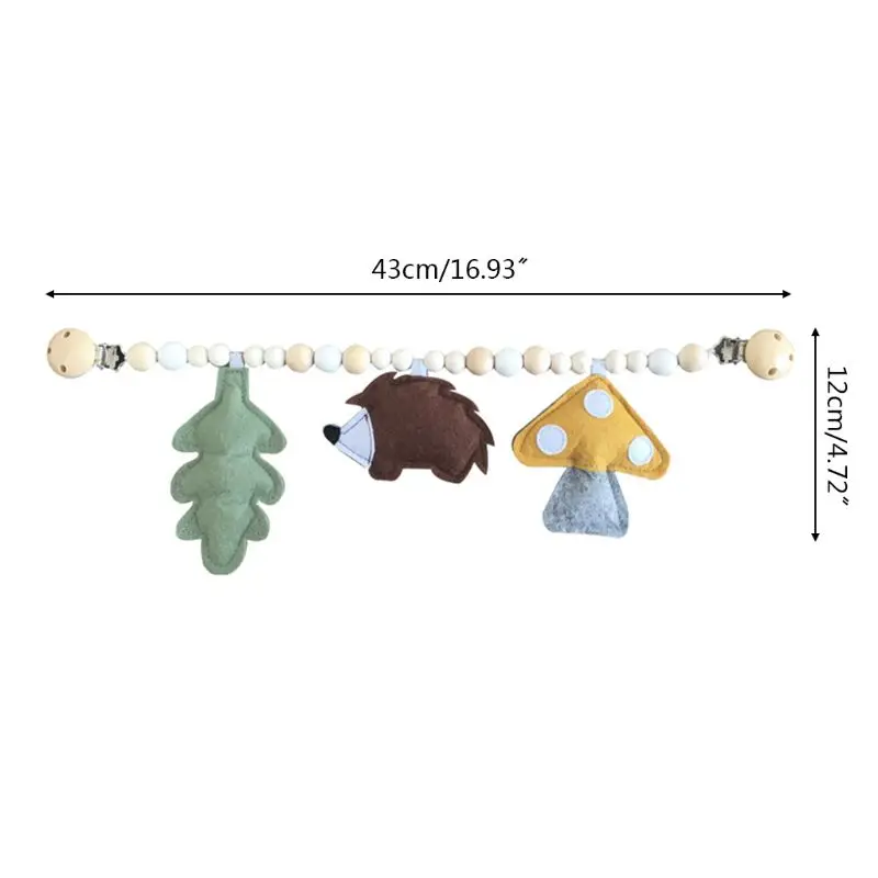 

Baby Wood Pacifier Clip Chain Pram Mobile Rattle Stroller Bed Bell Toys Handmade Nipple Holder Teether Leash Strap