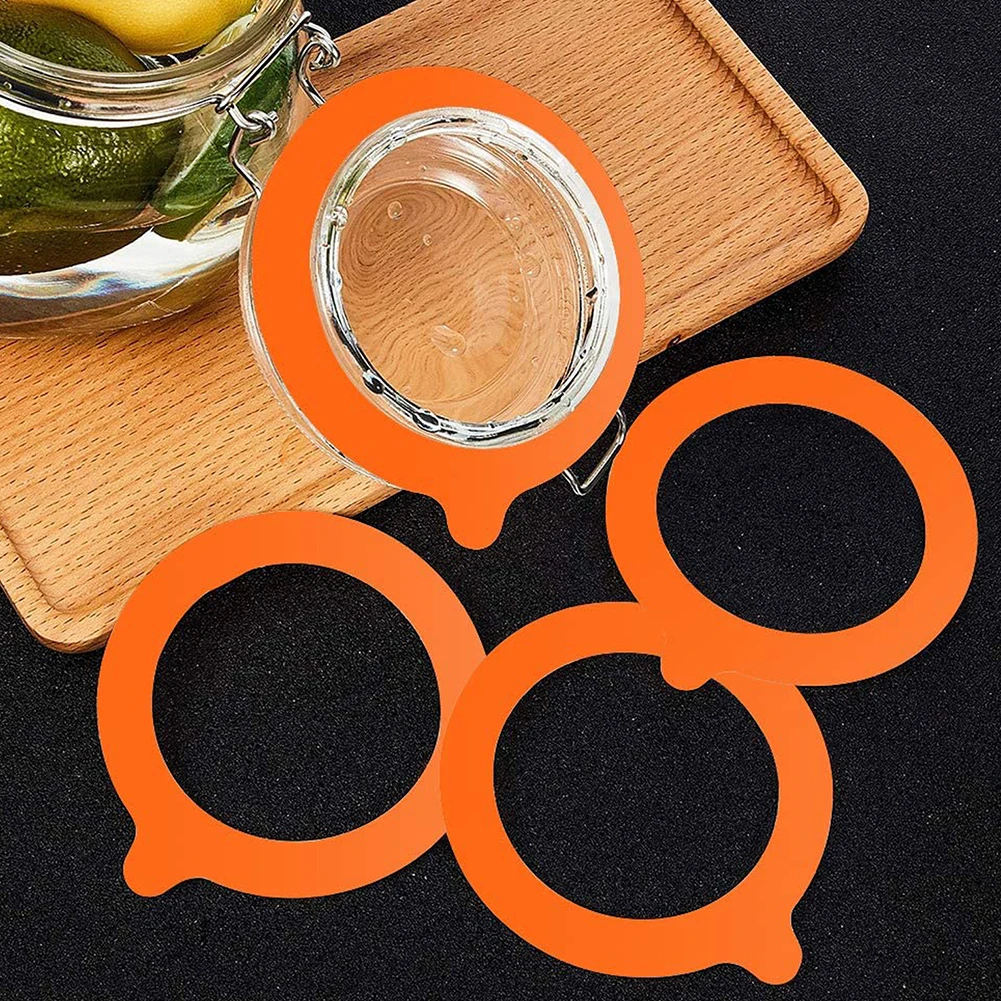 

10Pcs Silicone Jar Gaskets Reusable Food Storege JarsAirtight Leak-Proof Rubber Seals Rings Fits Regular Mouth Canning Jars