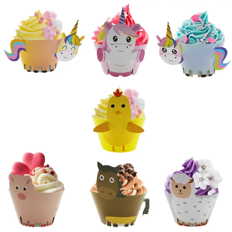 Лесной животное кекс обертки шоколада лес друг Совы лисы медведя оленя Альпака