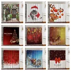 Занавеска для душа и унитаза с рождественским принтом лося, занавеска из полиэстера для ванной, водонепроницаемые занавески для украшения дома, крючки