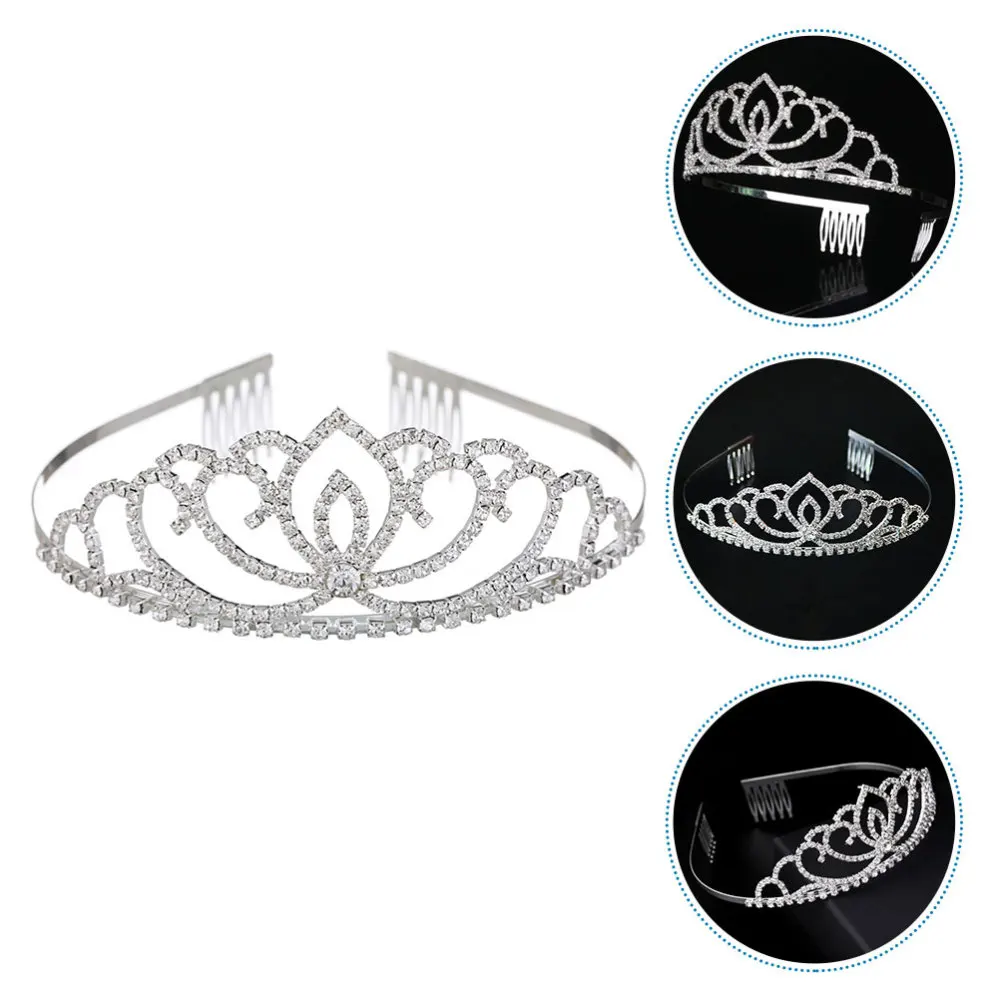 

Crystal Tiara Crown for Girls Elegant Crown with Combs Women's Headband