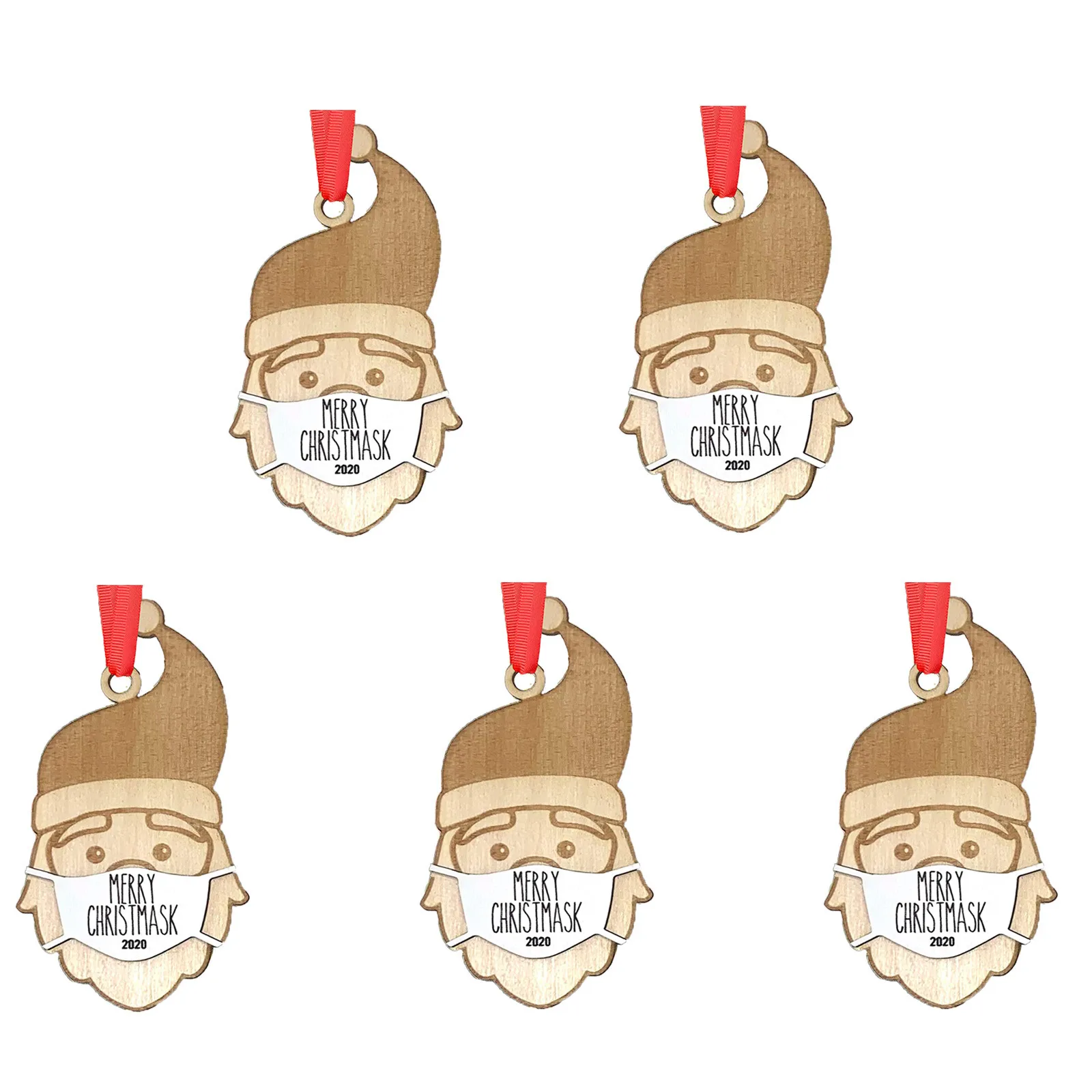 5 шт. художественная деревянная подвеска на рождественскую елку 2020 1 звезда не