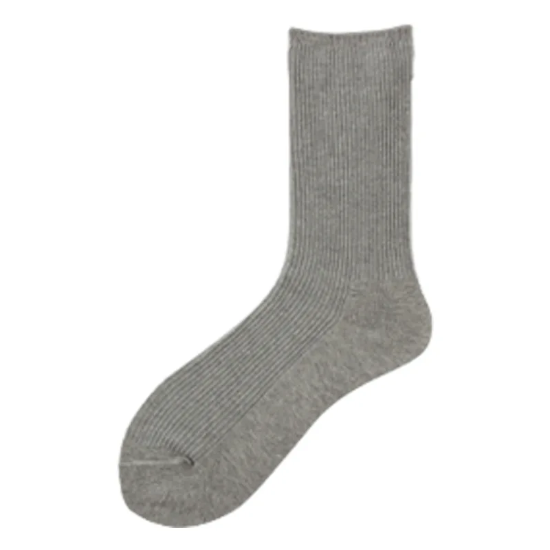 Носки для женщин; коллекция года; сезон осень; Новинка; Модные женские носки; однотонные хлопковые носки; 1 пара цветов; Повседневные Дышащие женские носки для девочек - Цвет: Gray