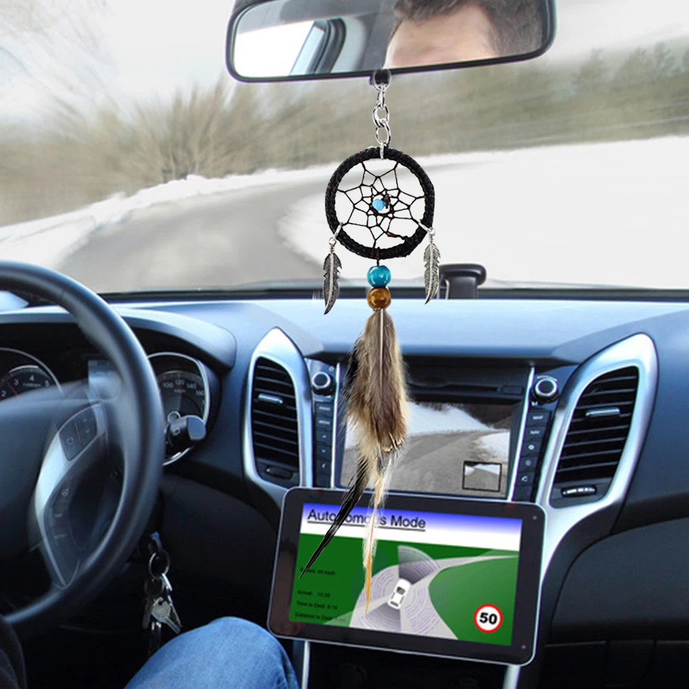 Мини-Ловец снов Автомобильная подвеска ветряные колокольчики птица брелок