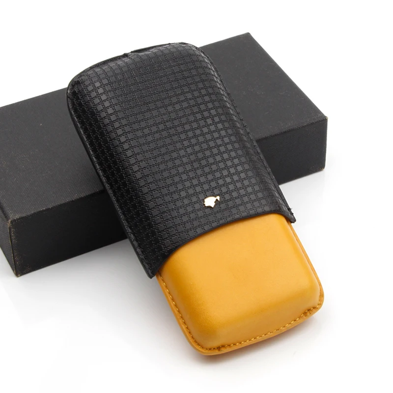 COHIBA Кожаный Портсигар футляр для коробки хранения сигарет 3 держатель сигар