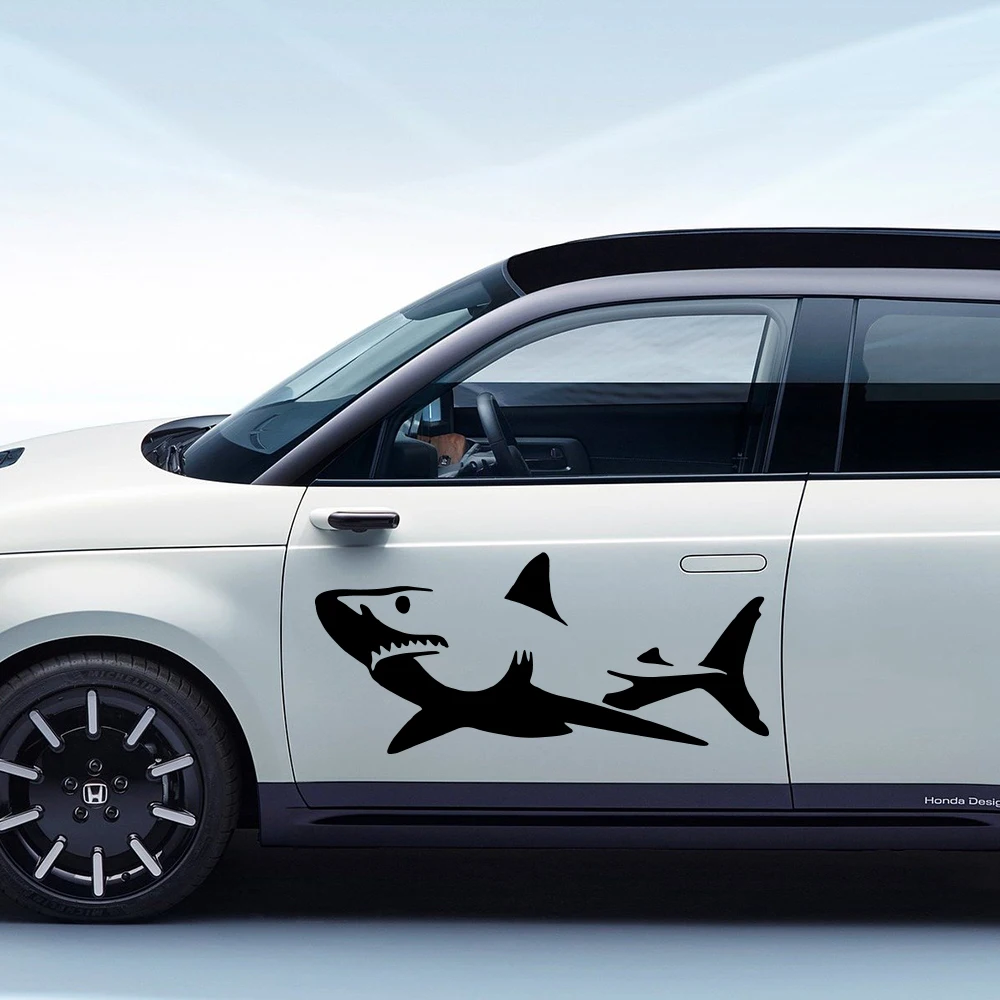 

Free shipping Shark Car Decal Hood Tailgate Side Window Decal Car Sticker Decoration Sweet Auto Sticker Decal Decorate Sticker