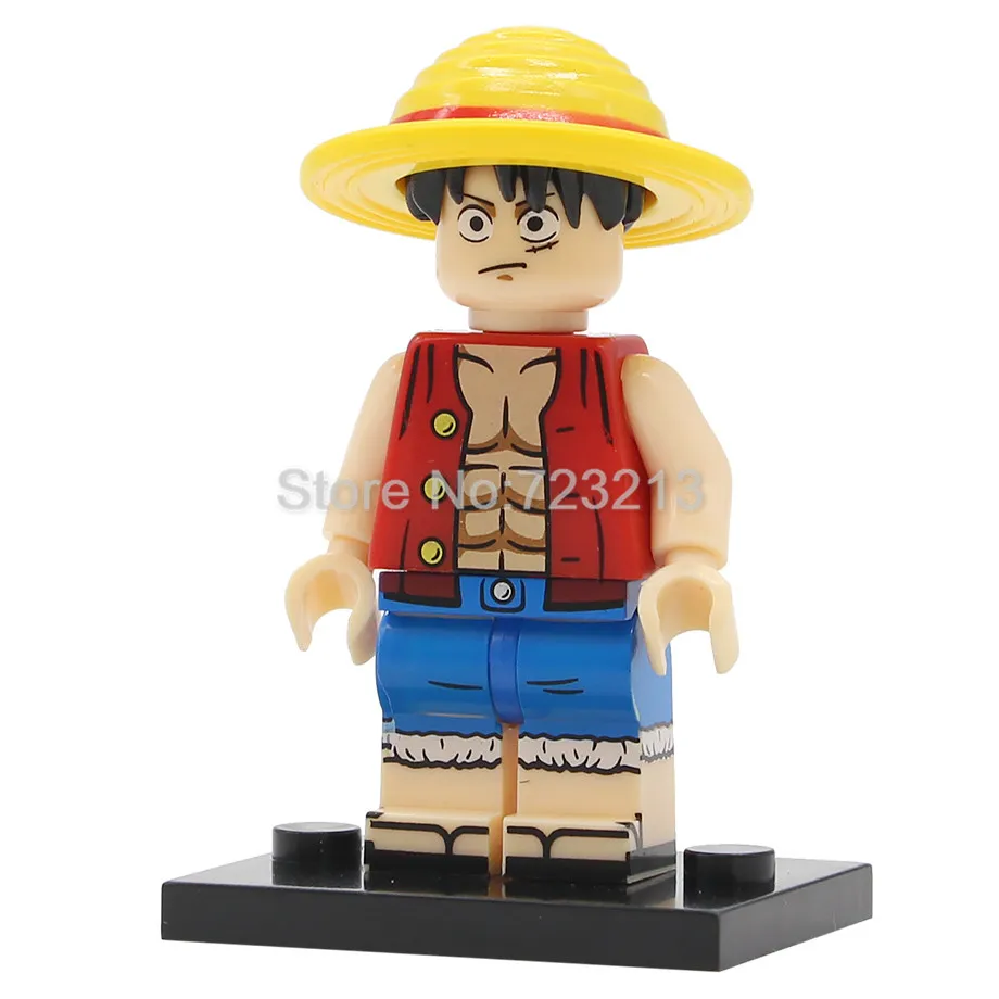 Luffy Новинка, цельная фигурка туза, Чоппер Нами сабо, Шанкс, буруку, Робин, Trafalgar, Лоу, набор строительных блоков, модели, кирпичи, игрушки - Цвет: Luffy