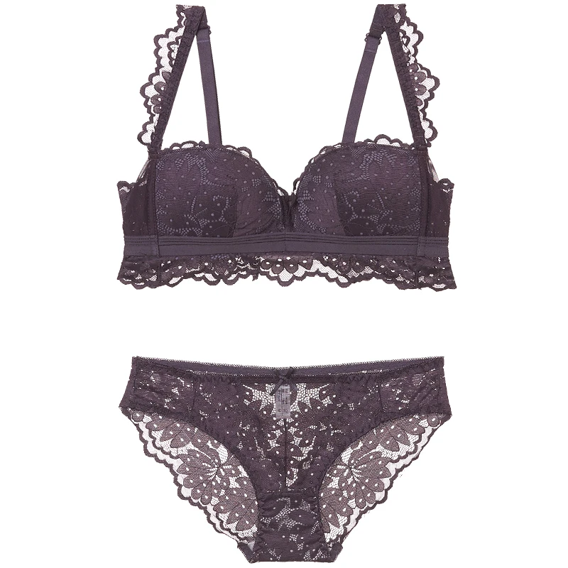 Japanese style thin soft cup lace young ladies lingerie sets small comfortable intimates women sexy underwear sleepwear cross | Женская