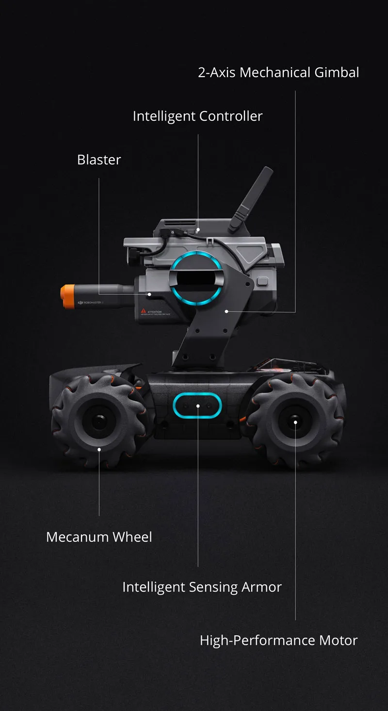 DJI RoboMaster S1 AI Интеллектуальный Обучающий робот с функцией программирования игрушечный танк DJI умный автомобиль с дистанционным управлением