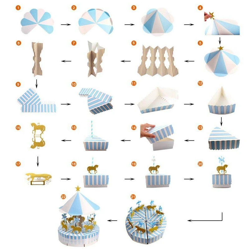 2 комплекта коробок с каруселькой для свадебных торжеств коробки конфет
