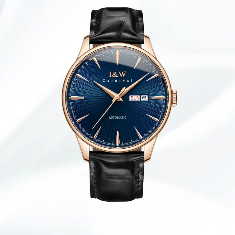 

New Miyota Movement Automatic Watch Men Sapphire Crystal Mechanical Watches Leather Strap Waterproof Wrist Watch For Men