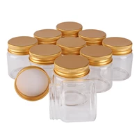 12 pieces 50ml 475034mm glass bottles with golden aluminum lids spice bottles pill container candy jars vials for wedding gift
