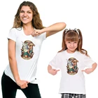 Disney; Семейный комплект для мамы и Динь-Динь с рисунками героев мультфильма для женщин Harajuku футболка с изображением якоря блуждает не всегда потерять детская футболка Топ для девочек