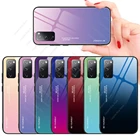 Цветной чехол для Samsung Galaxy S20FE 5G A51 A71 S21 + S21 Plus Note 20 Ultra S10 Plus A42 S21 Ultra S10 Plus, чехол из закаленного стекла