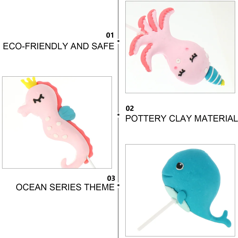 

9pcs Animal Toppers Decor Birthday Party Centerpiece Sticks Lovely Cake Toppers