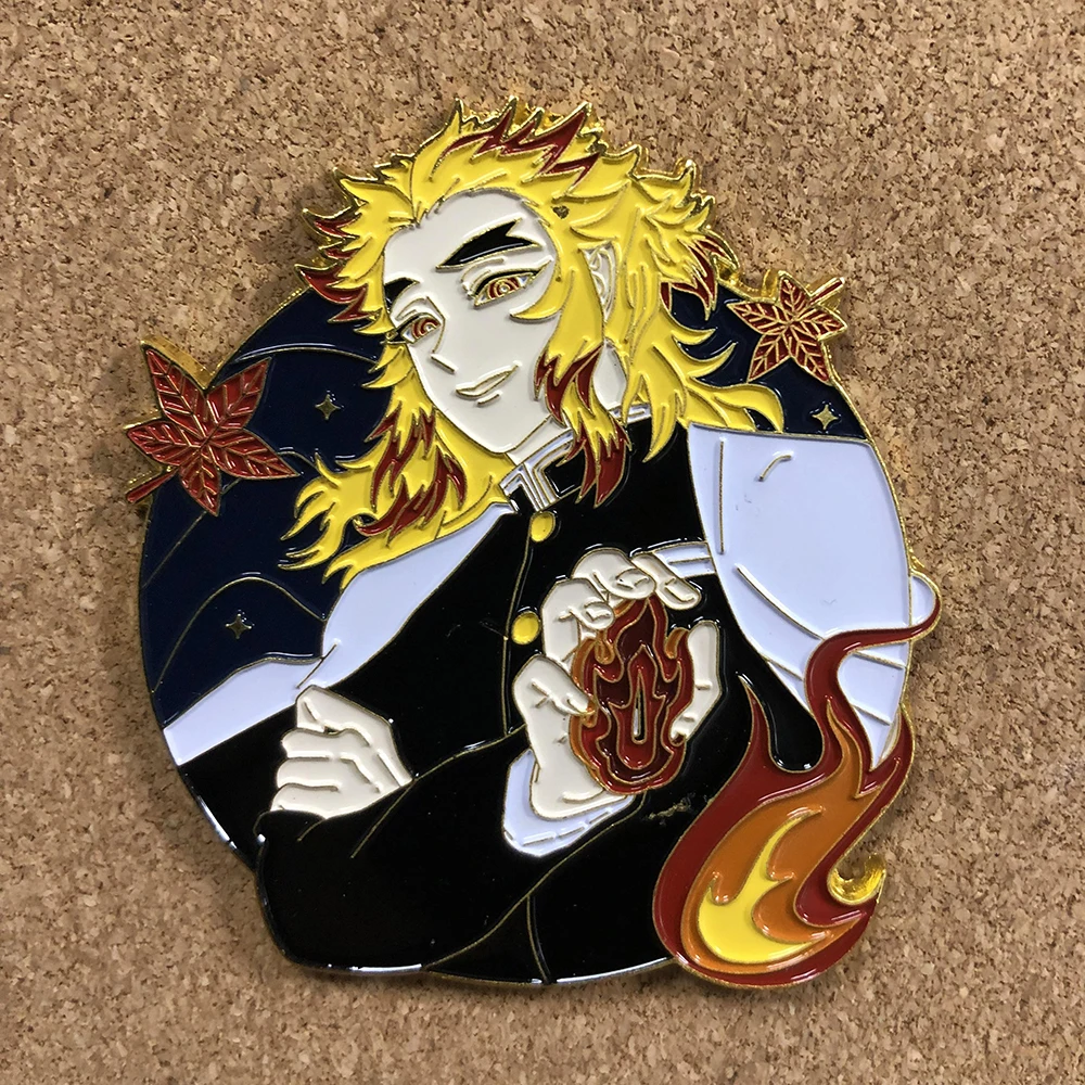 

Брошь в японском стиле аниме PF1439, эмалированная брошь для одежды в стиле киметсу No Yaiba манга, значок на лацкан, ювелирные изделия, подарки, ак...
