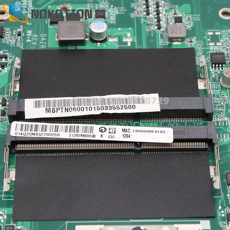 NOKOTION MB. Ptn06001 MBPTN06001 материнская плата для acer aspire 5820 5820TG DAZR7BMB8E0 материнская плата для ноутбука HD5650 Графический Бесплатный процессор