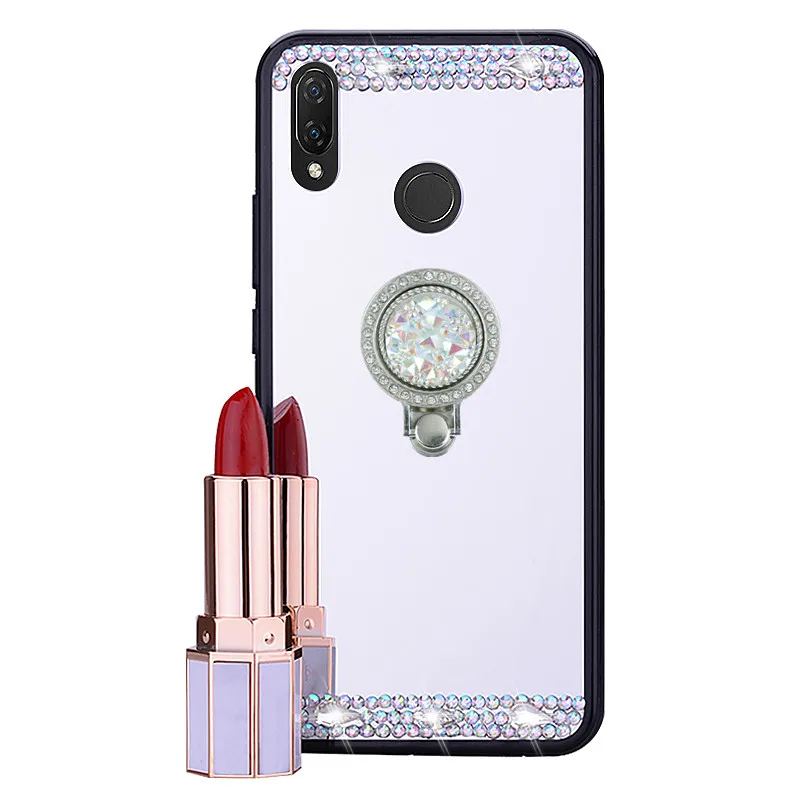 Зеркальный силиконовый чехол с кольцом для Xiaomi 10 10T Pro Poco X3 NFC Redmi Note 7A 8A 9A 9C 6 7 8 9