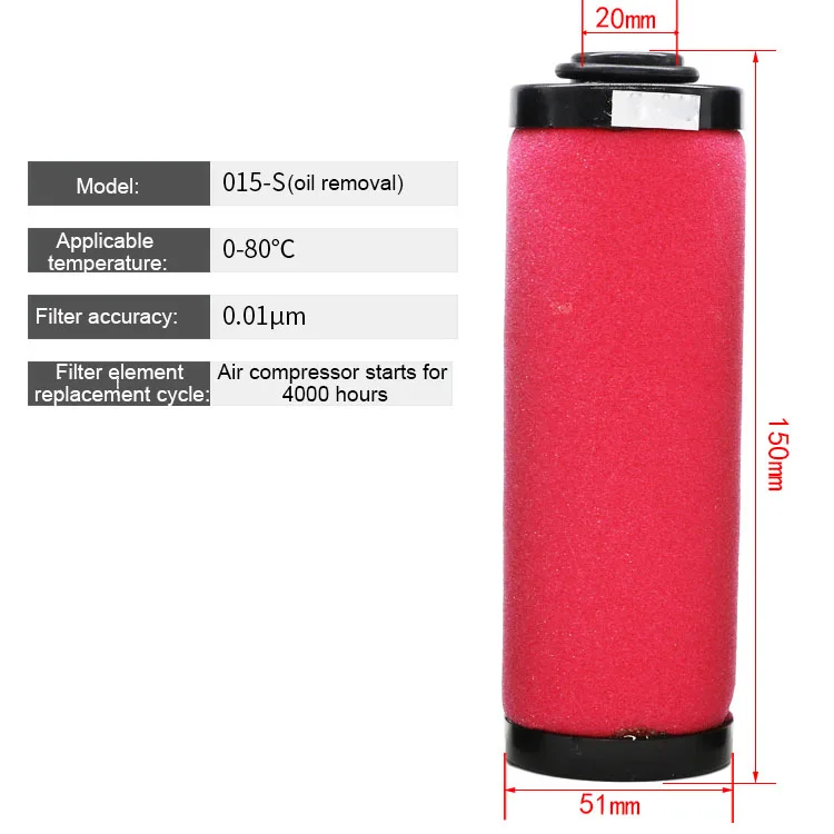 

Винтовой воздушный компрессор, прецизионный фильтрующий элемент Q015, сжатый воздух P024, сухое удаление пыли s035, воздушный насос c060